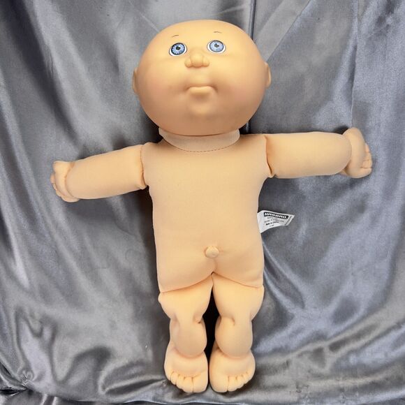 Cabbage Patch Kids Doll Bald Blue Eye Closed Mouth Kids Vintage 1991 Hasbro Baby - Picture 13 of 14